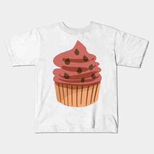 Chocolate cupcake cute graphic cooking sweet pastel style Kids T-Shirt